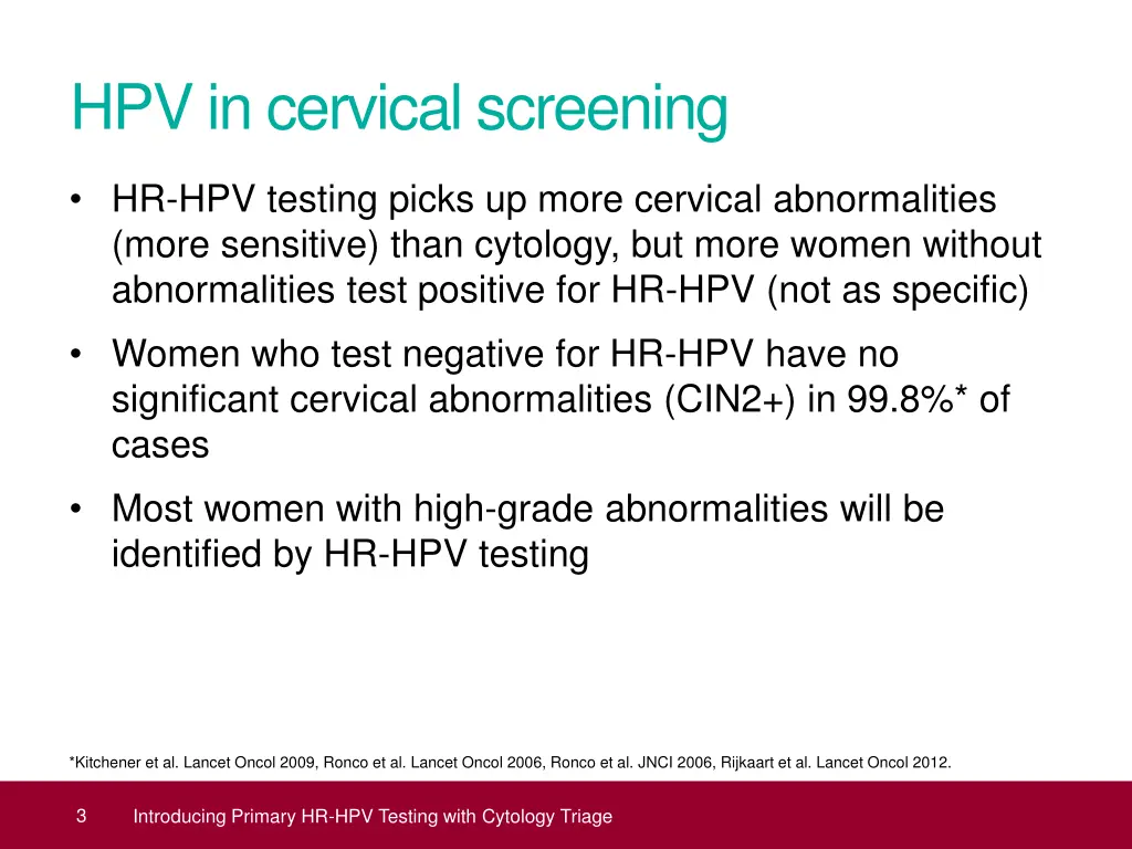 hpv in cervical screening