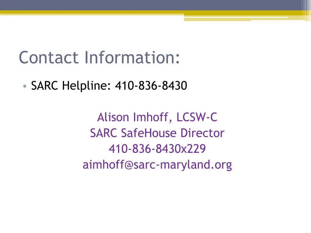contact information