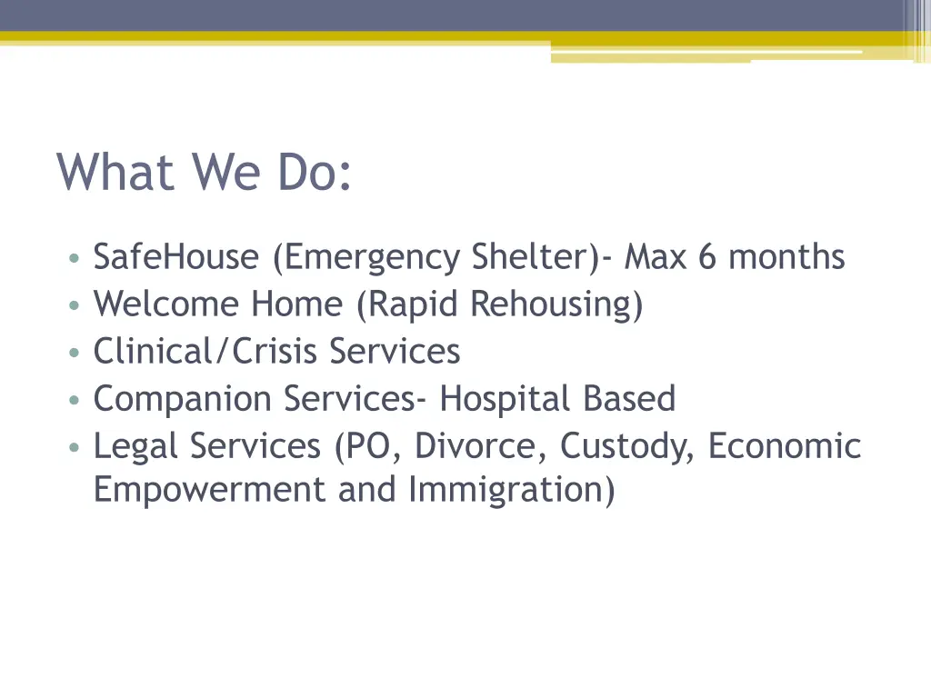 what we do
