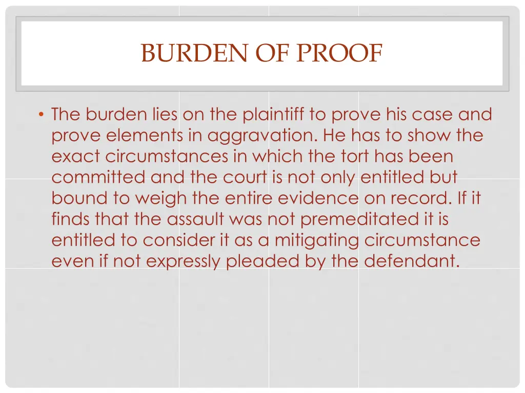 burden of proof