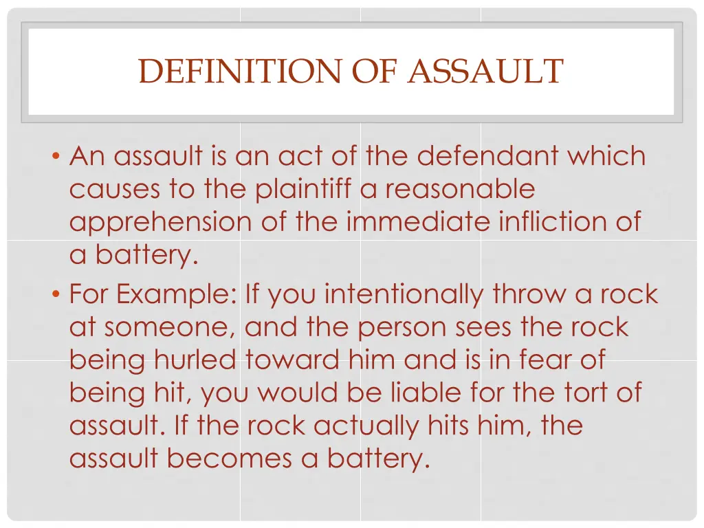 definition of assault