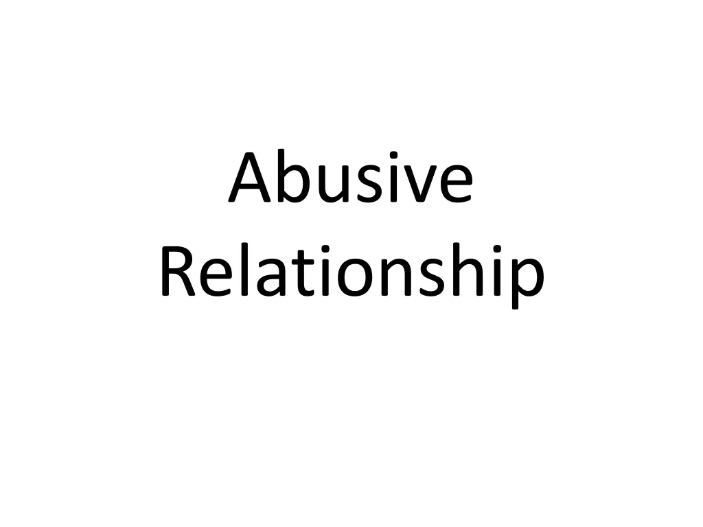 abusive relationship