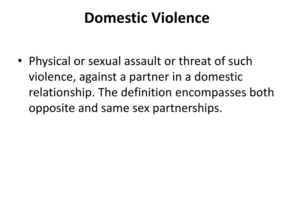 domestic violence