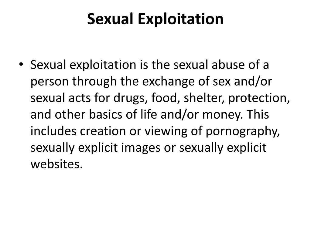 sexual exploitation