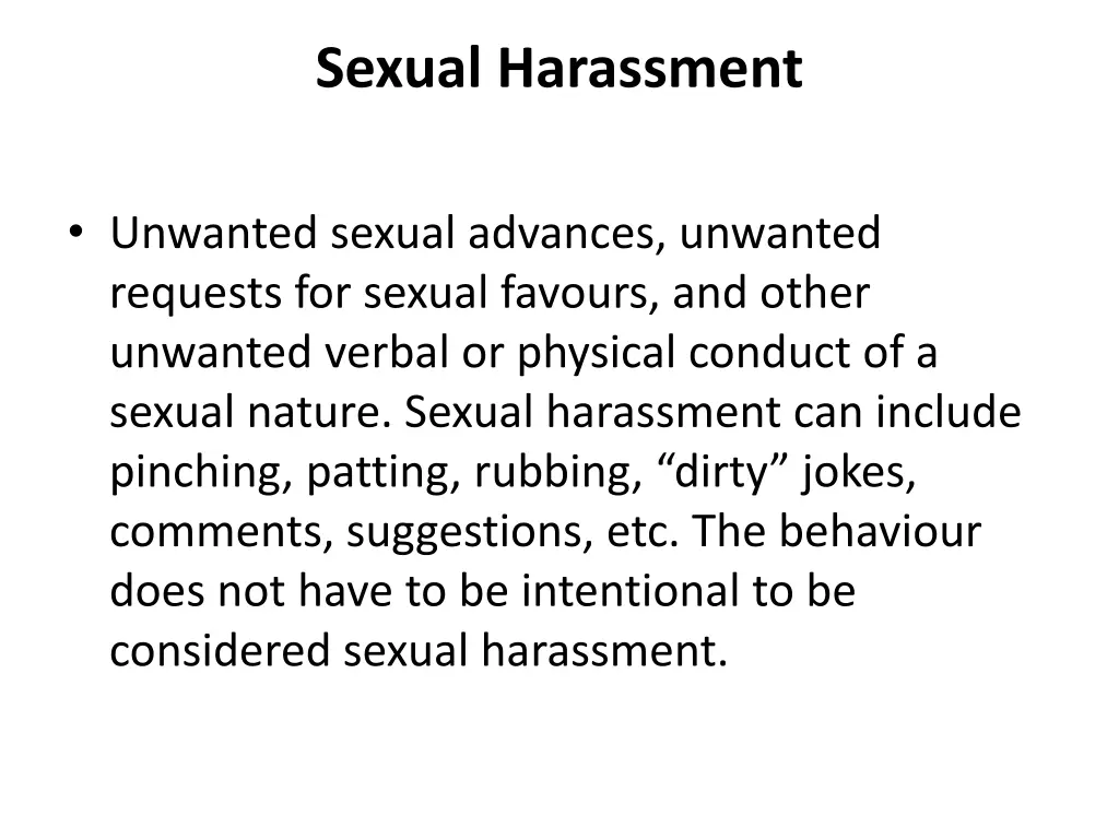 sexual harassment