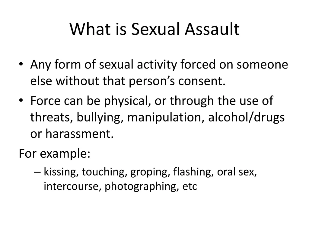 what is sexual assault