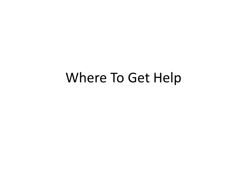 where to get help