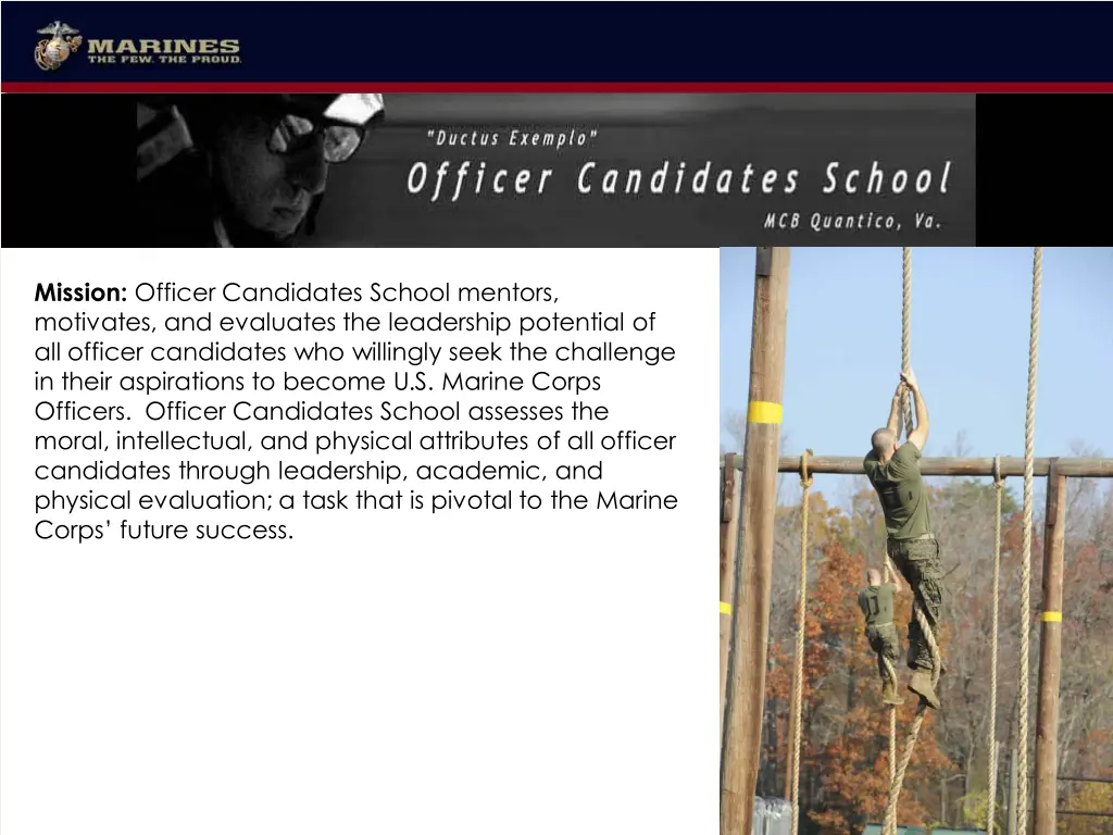 mission officer candidates school mentors