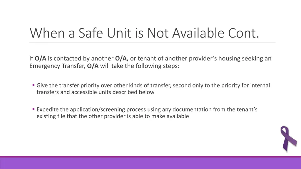 when a safe unit is not available cont 1