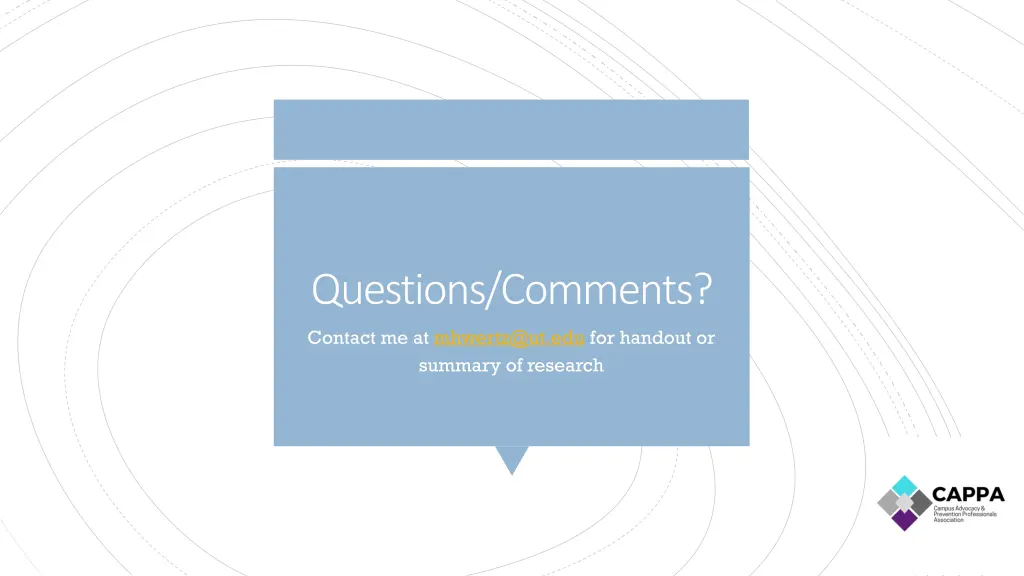 questions comments