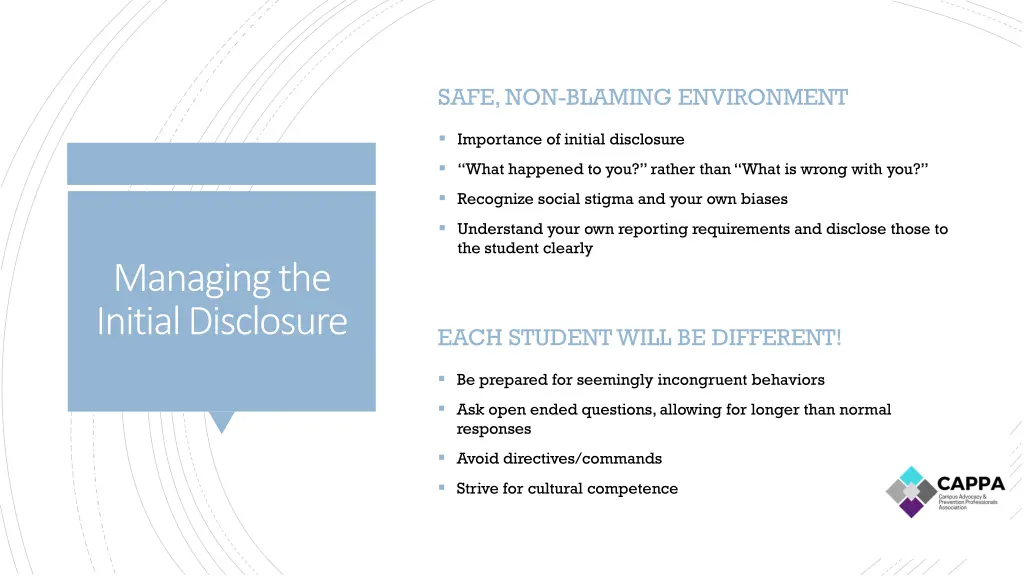 safe non blaming environment
