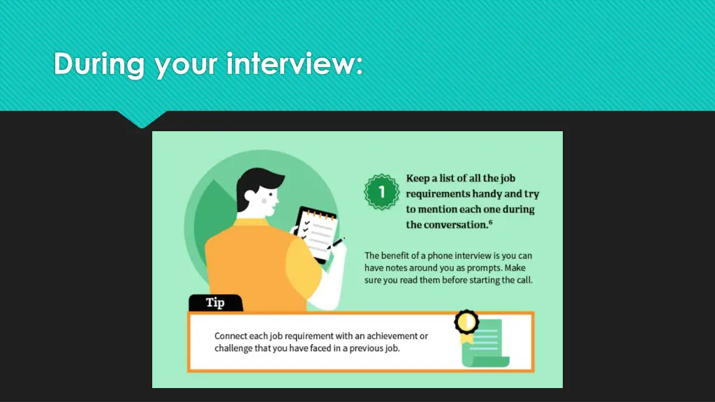 during your interview