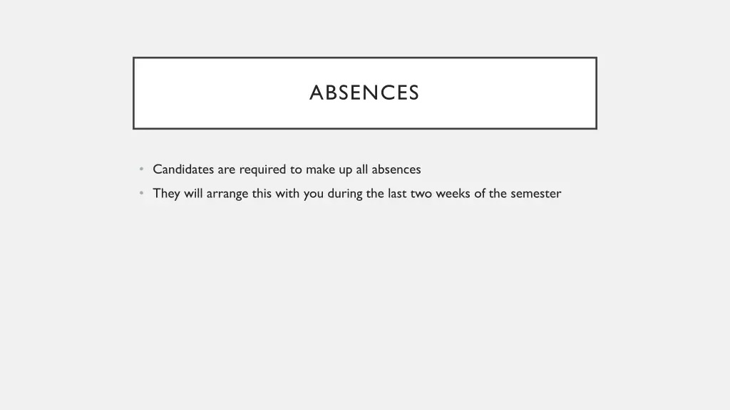 absences