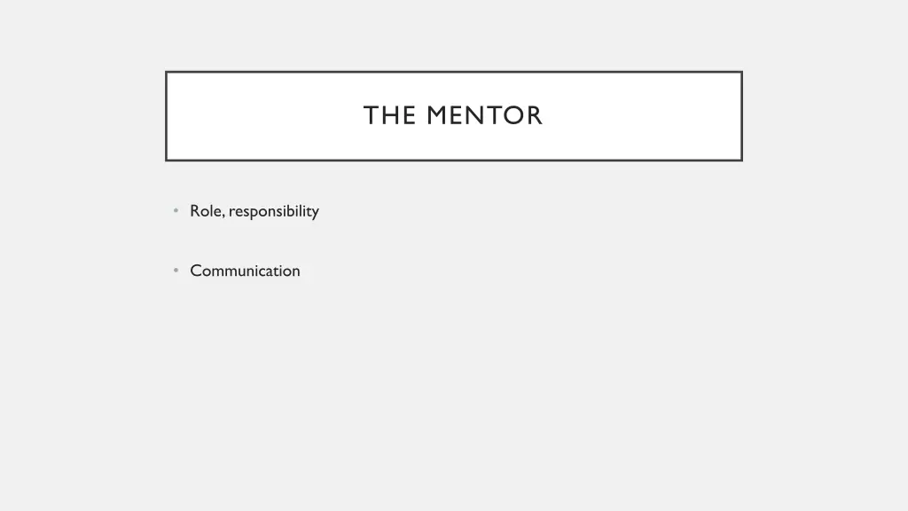 the mentor