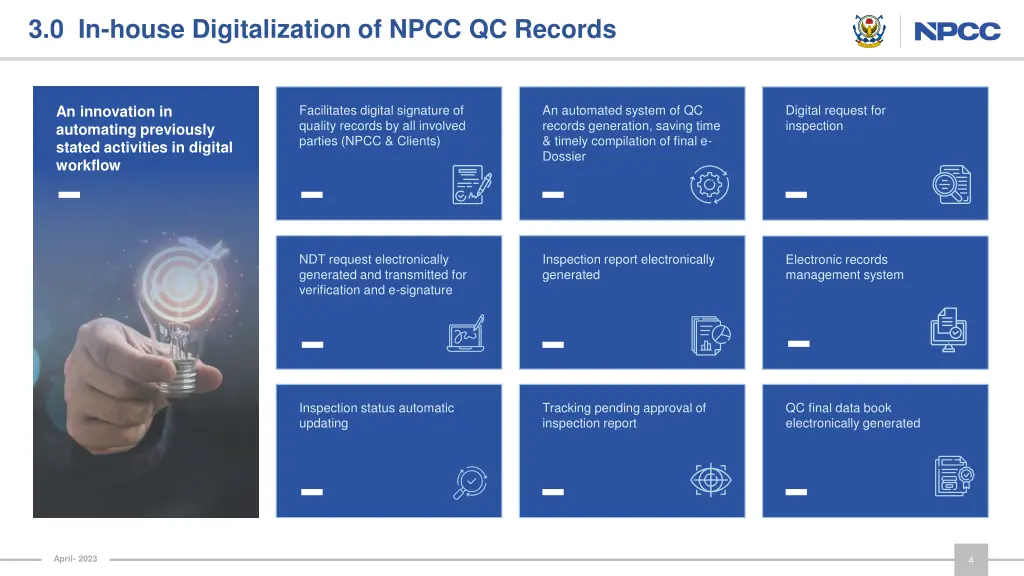 3 0 in house digitalization of npcc qc records