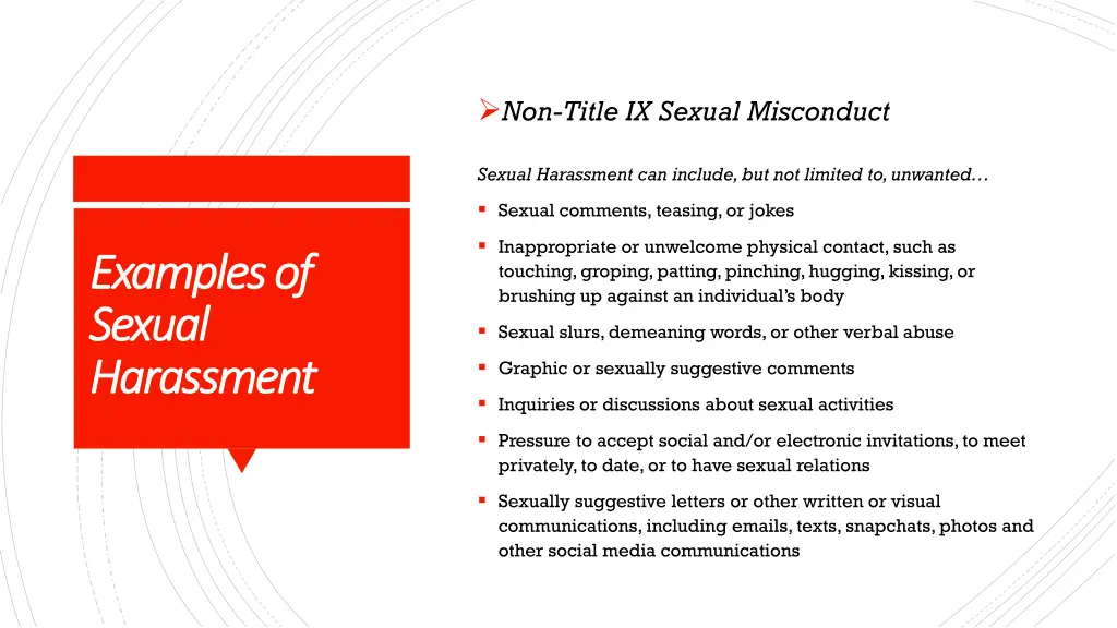 non title ix sexual misconduct