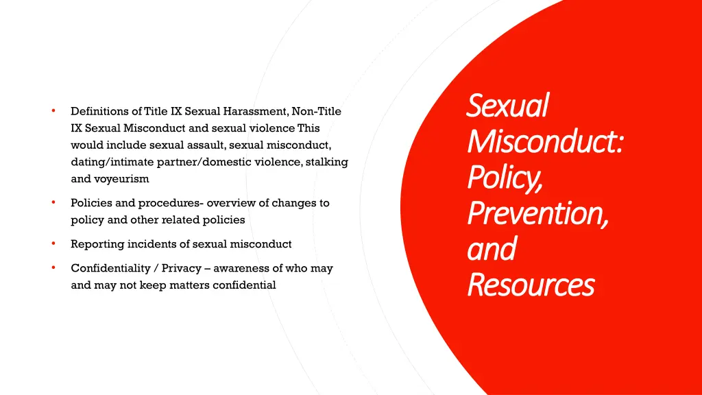 sexual sexual misconduct misconduct policy policy
