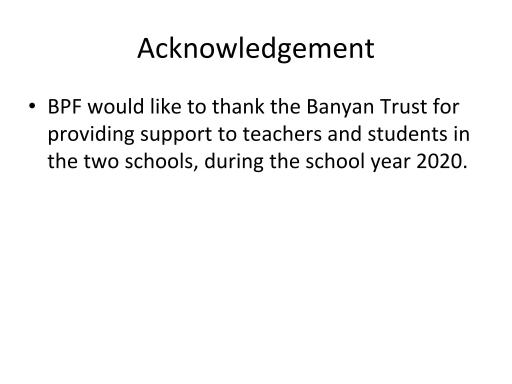 acknowledgement
