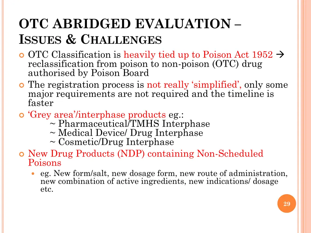 otc abridged evaluation i ssues c hallenges