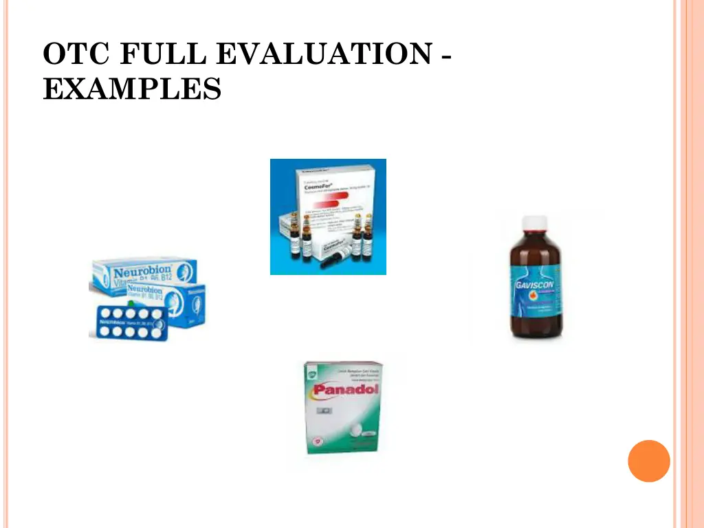 otc full evaluation examples