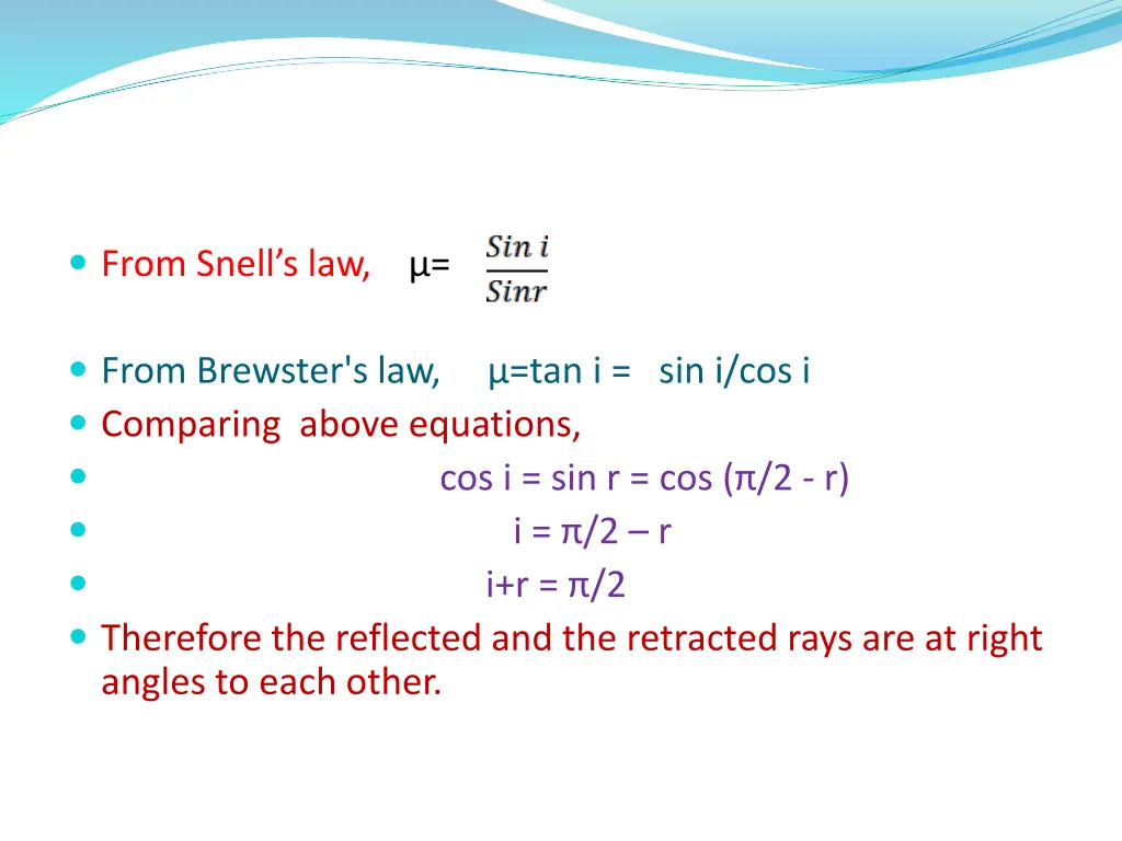 from snell s law