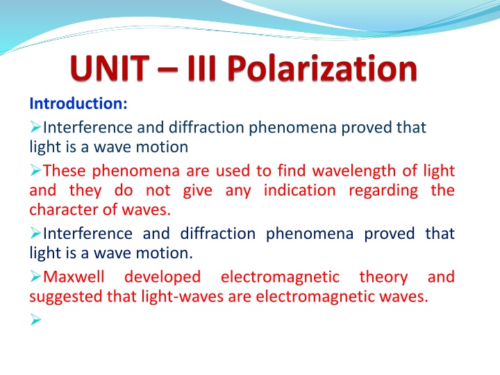 introduction interference and diffraction