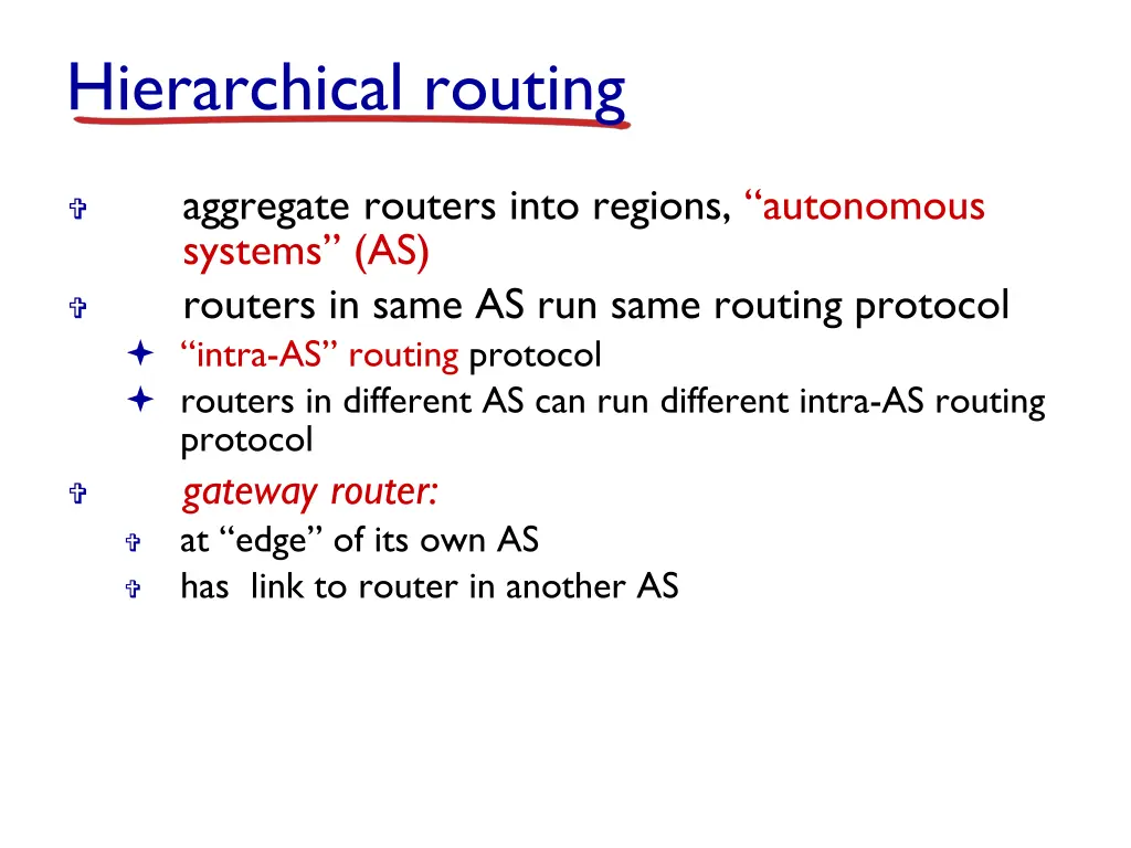hierarchical routing 1