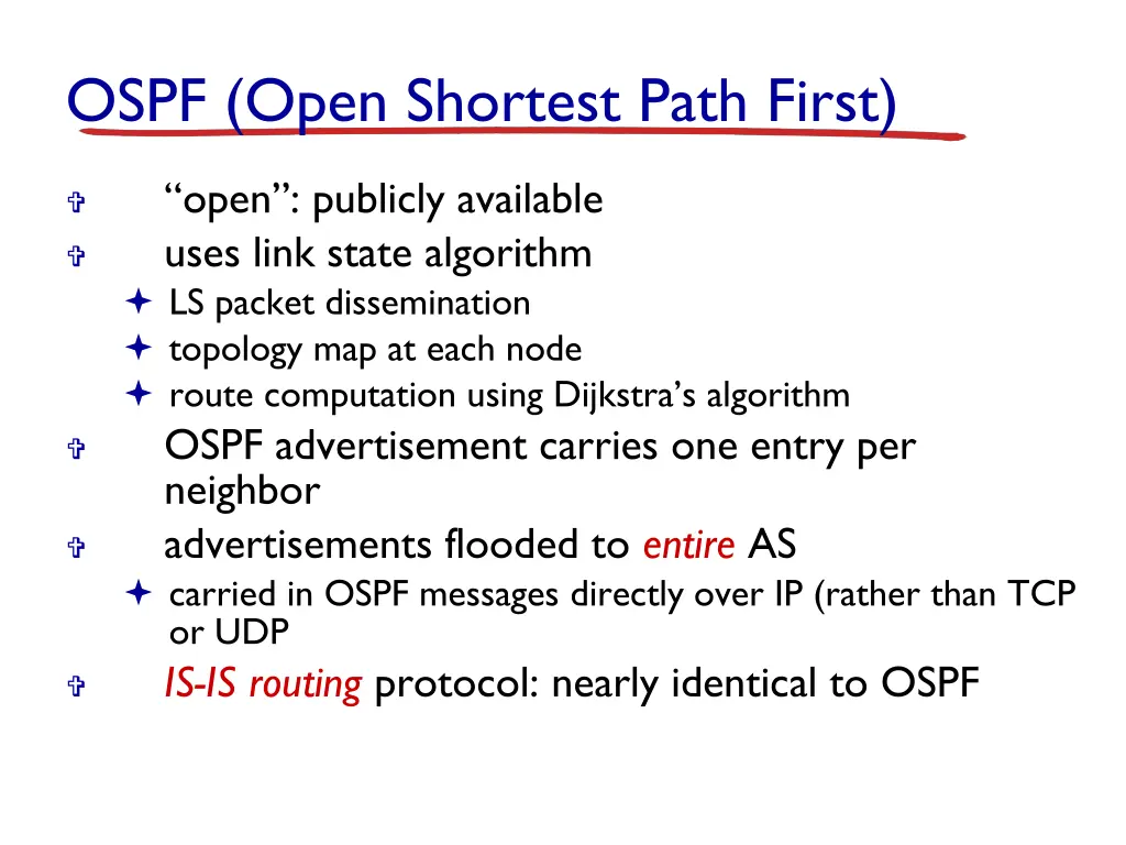 ospf open shortest path first
