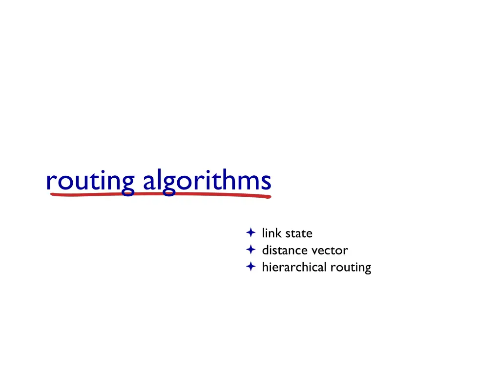 routing algorithms