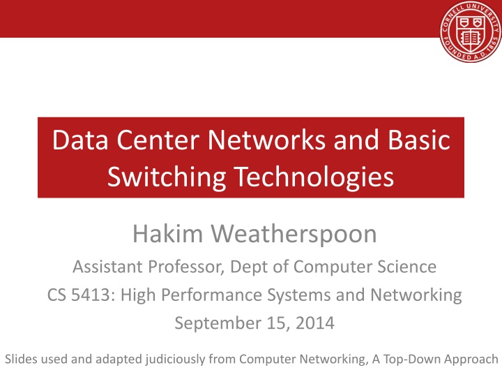 data center networks and basic switching