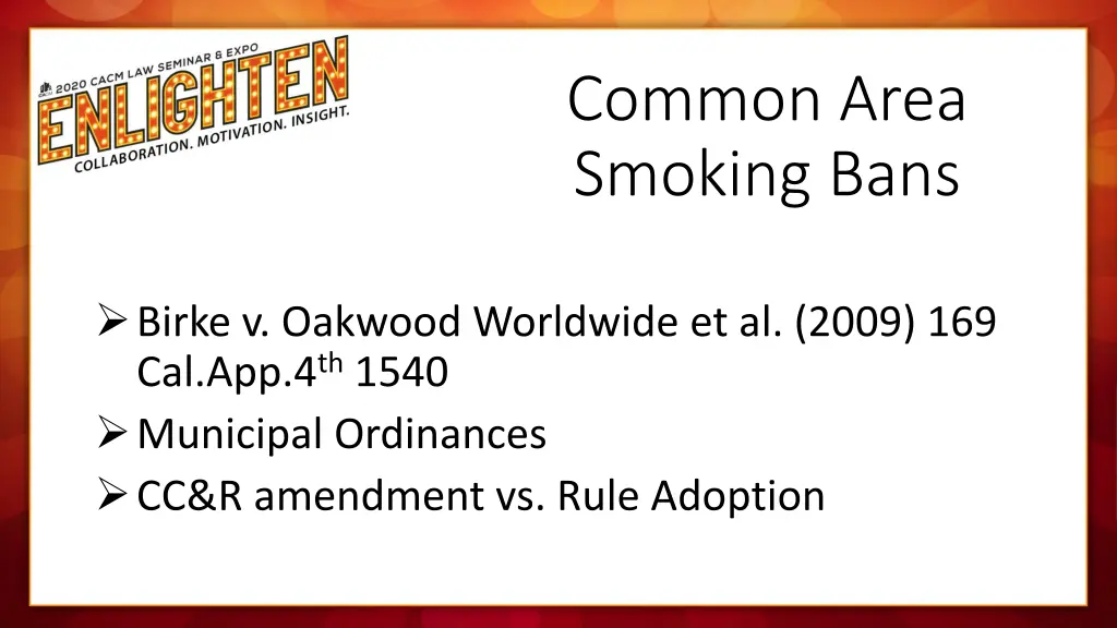 common area smoking bans