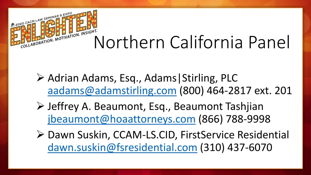 northern california panel 1