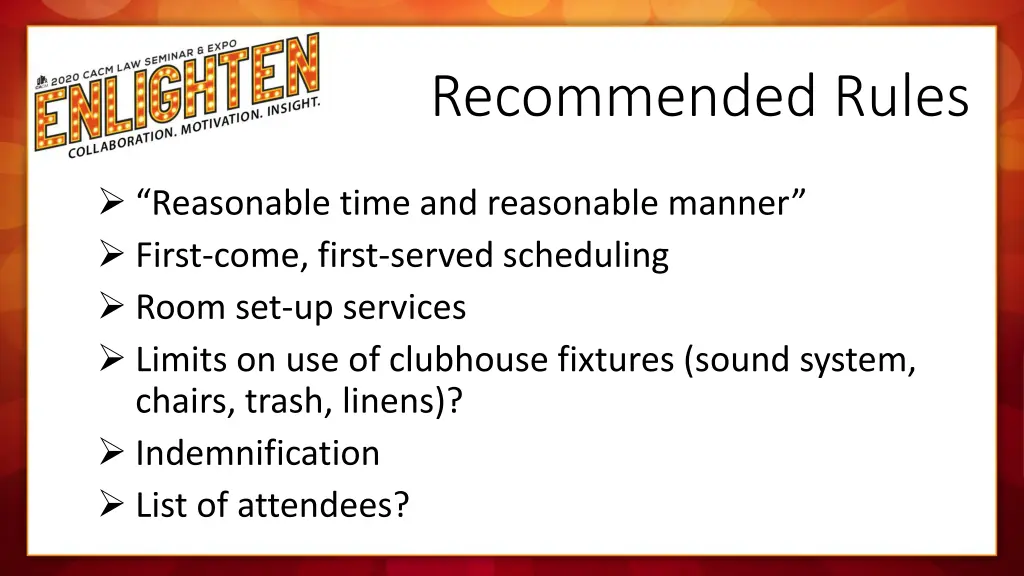 recommended rules 1