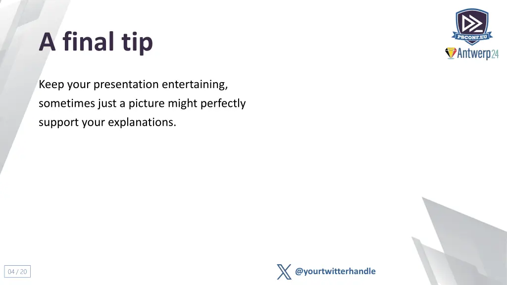a final tip