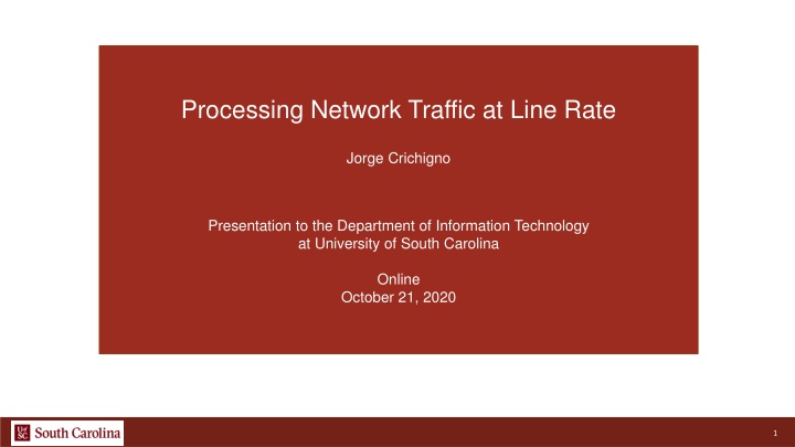 processing network traffic at line rate
