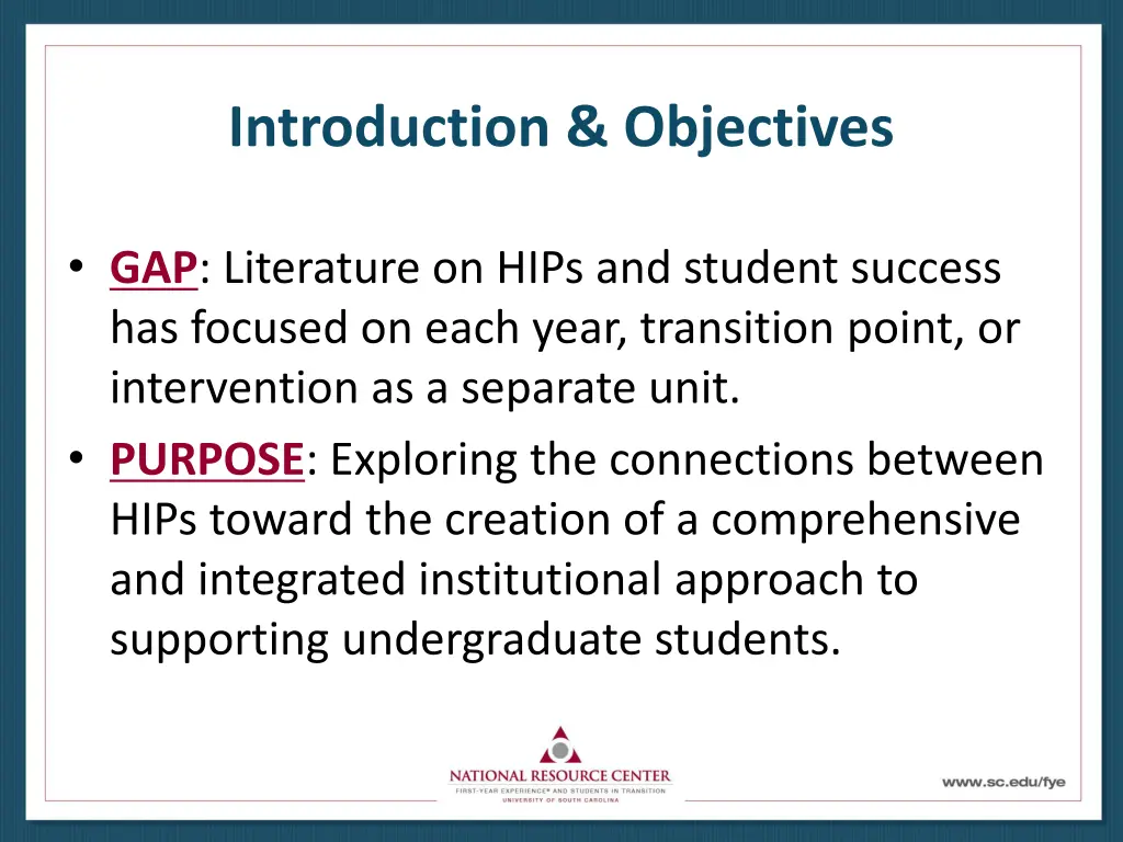introduction objectives
