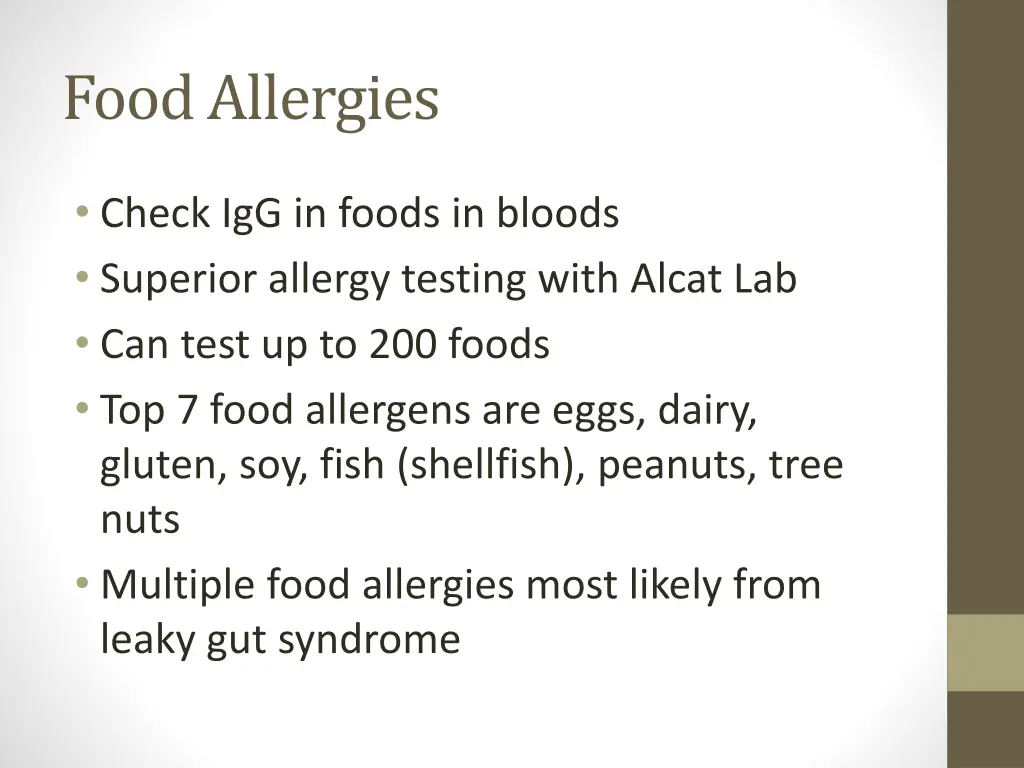 food allergies