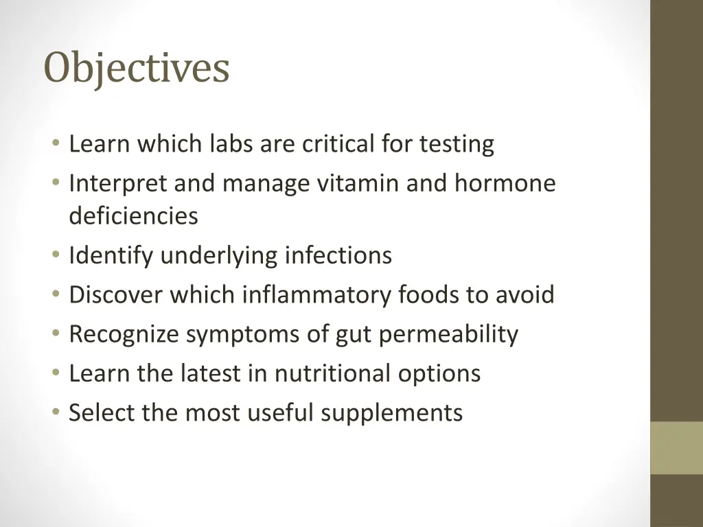 objectives