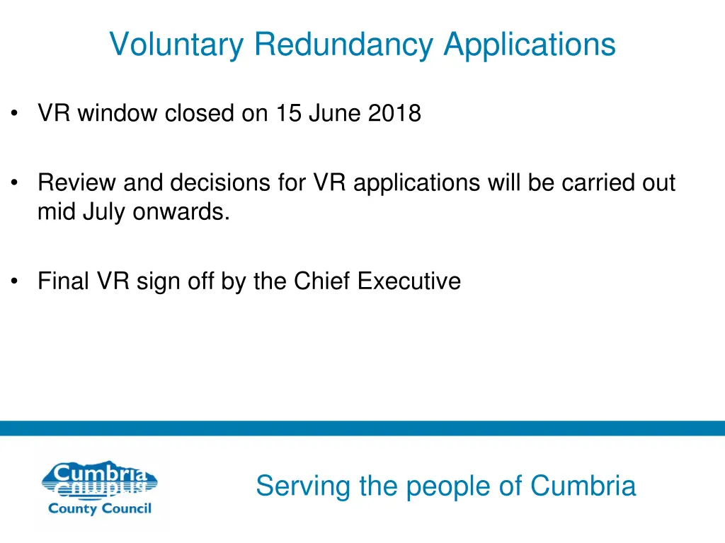 voluntary redundancy applications