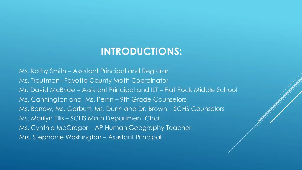 introductions