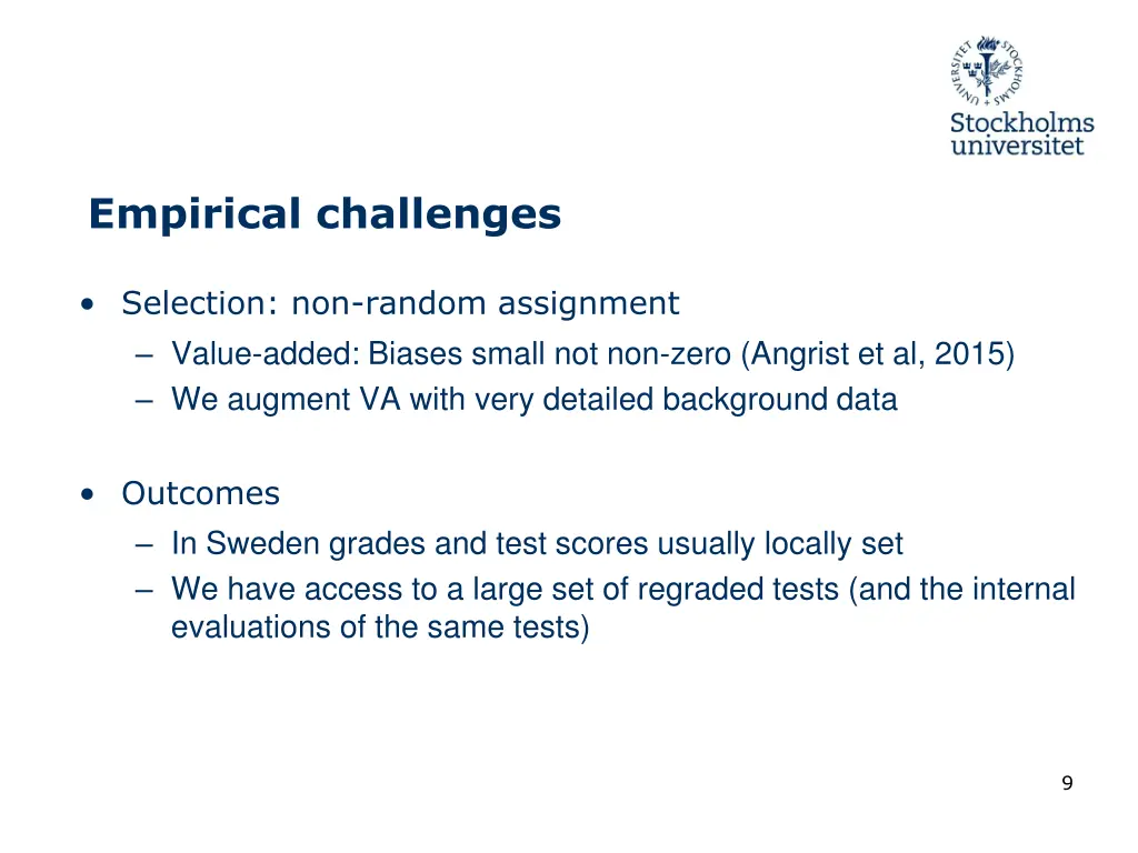 empirical challenges