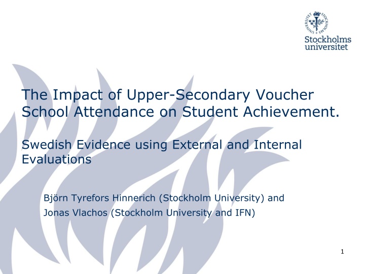 the impact of upper secondary voucher school
