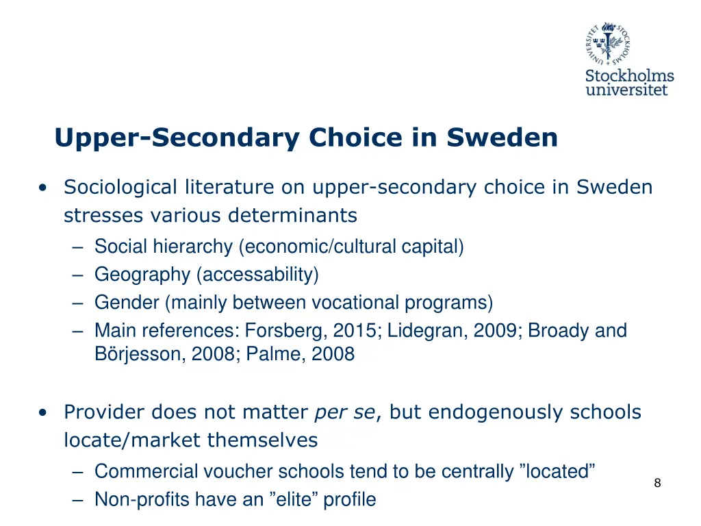 upper secondary choice in sweden 1