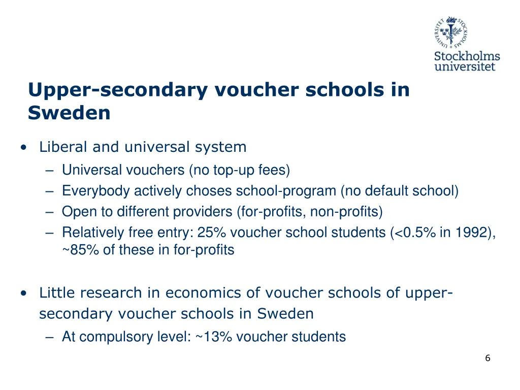 upper secondary voucher schools in sweden
