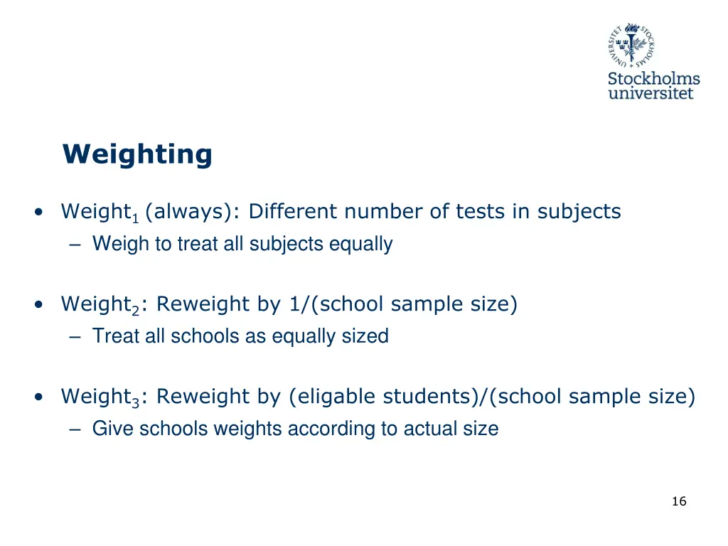 weighting