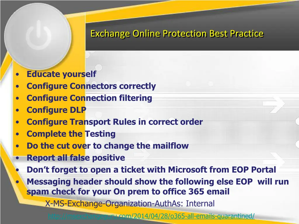 exchange online protection best practice