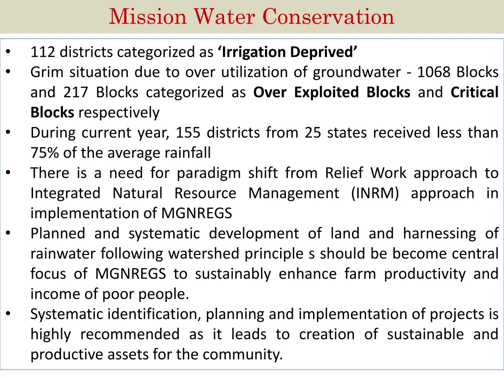 mission water conservation