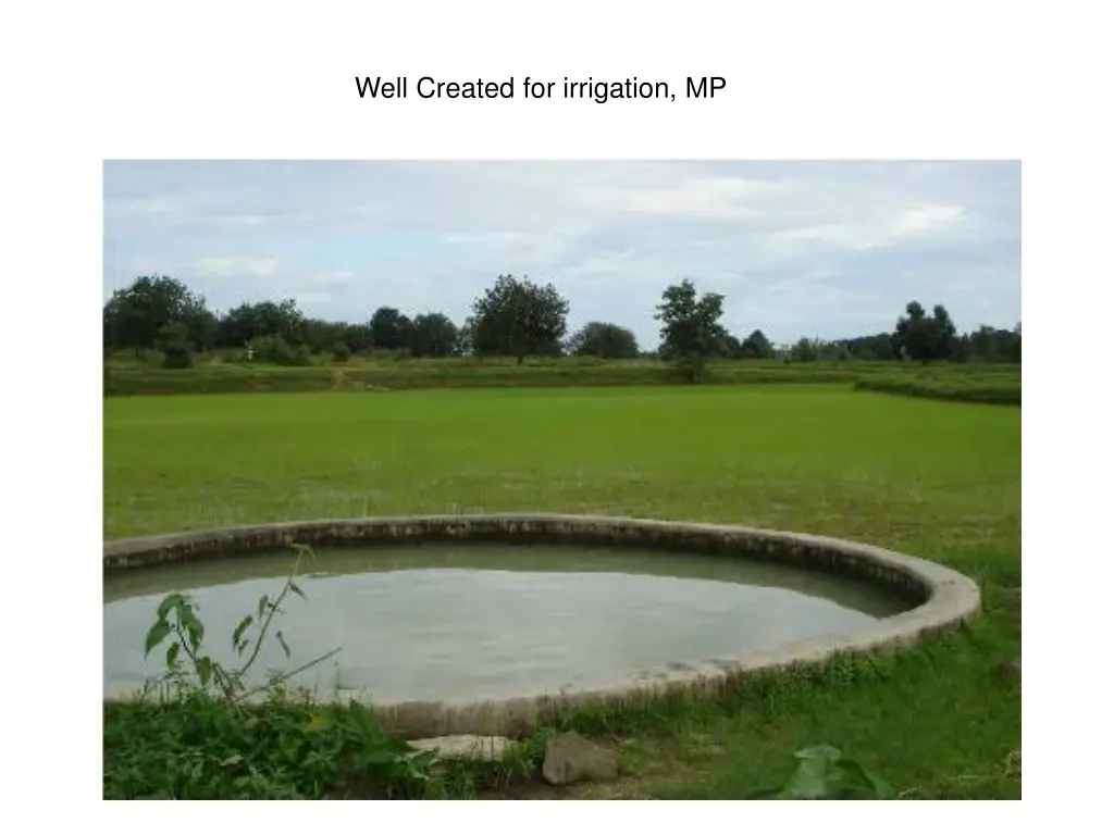 well created for irrigation mp