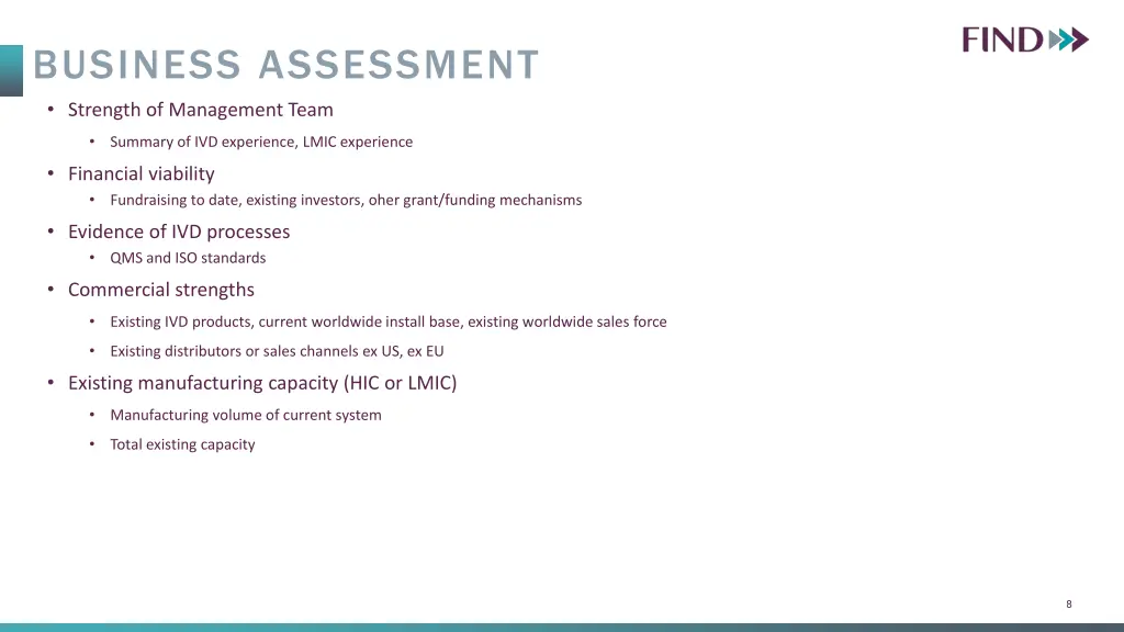 business assessment strength of management team