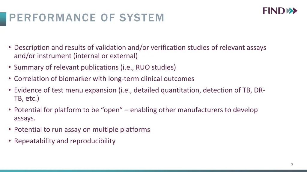 performance of system